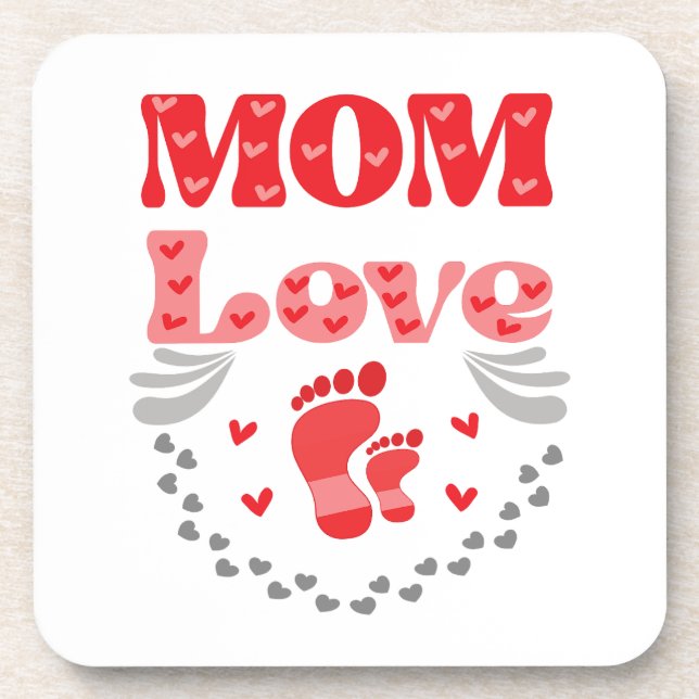 Cute Mum Love Coaster (Front)
