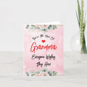 Cute Mum Mother's Day For Lovely Grandma Custom Thank You Card