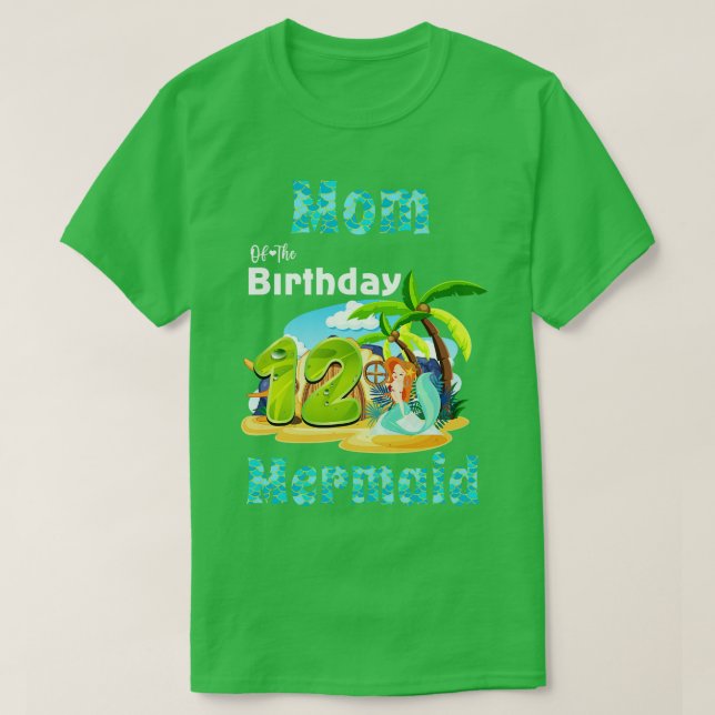Cute Mum Of The 12th Birthday T-Shirt (Design Front)