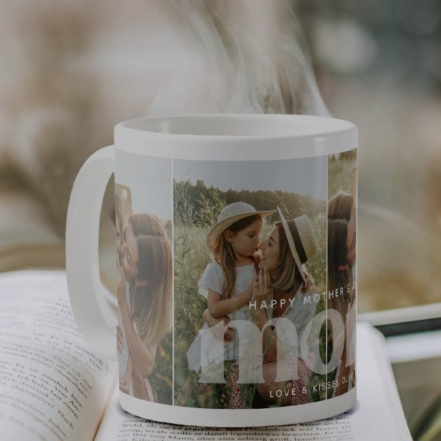 Cute Mum Overlay Typography 4 Photo  Coffee Mug (Creator Uploaded)