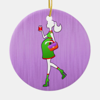 Cute Mum To Be Maternity Personalised Dated Ceramic Tree Decoration