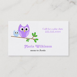 Cute Mummy and Baby Owls Mummy Card