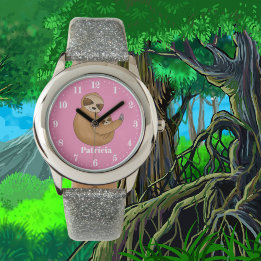 Cute Mummy and baby sloth girls Watch