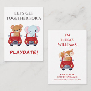 Cute Mummy Calling Card For Child Playdate