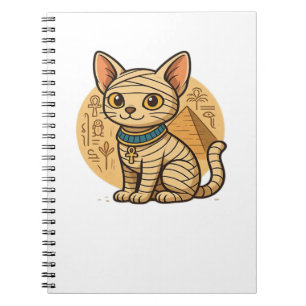 Cute Mummy Cat – Ancient Egypt Art Oversized T-Shi Notebook