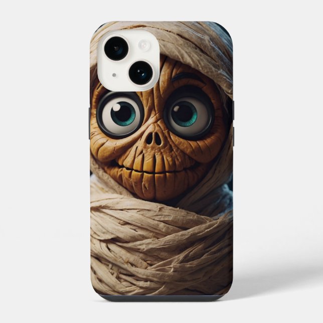 Cute Mummy Character iPhone Case (Back)