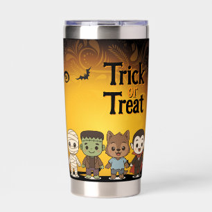 Cute mummy, Frankenstein, Dracula, werewolf Insulated Tumbler