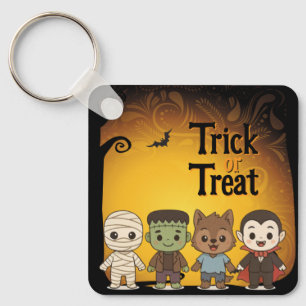 Cute mummy, Frankenstein, Dracula, werewolf    Key Ring