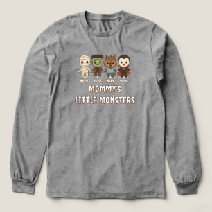 Cute mummy, Frankenstein, Dracula, werewolf Tri-Blend Shirt