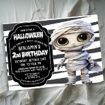 Cute Mummy Halloween Boy's 2nd Birthday Invitation<br><div class="desc">Cute Mummy Halloween Boy's 2nd Birthday Invitation. Easy To Change The Sample Text To Your Own By Clicking Personalise.  Click Customise Further To Change The Text Type,  Text Colour,  Text Size Or To Add/Delete/Change The Text Or Design Elements.</div>