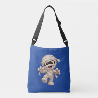 Cute Mummy Halloween Cartoon Illustration Crossbody Bag