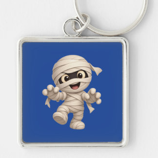 Cute Mummy Halloween Cartoon Illustration Key Ring