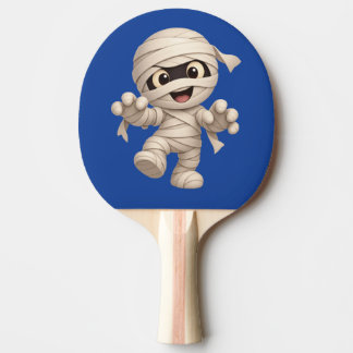 Cute Mummy Halloween Cartoon Illustration Ping Pong Paddle