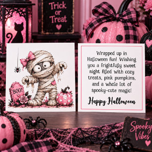 Cute Mummy Halloween Greeting Card