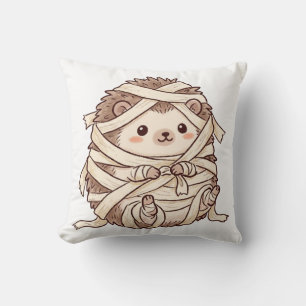 Cute Mummy Hedgehog Halloween Costume Animal Illus Cushion