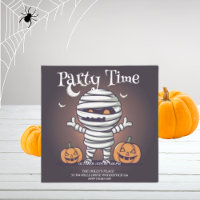 Cute Mummy Illustration Party Invitation