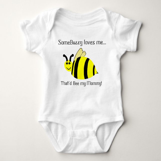 Cute Mummy Loves Me Bumble Bee Infant Shirt (Front)