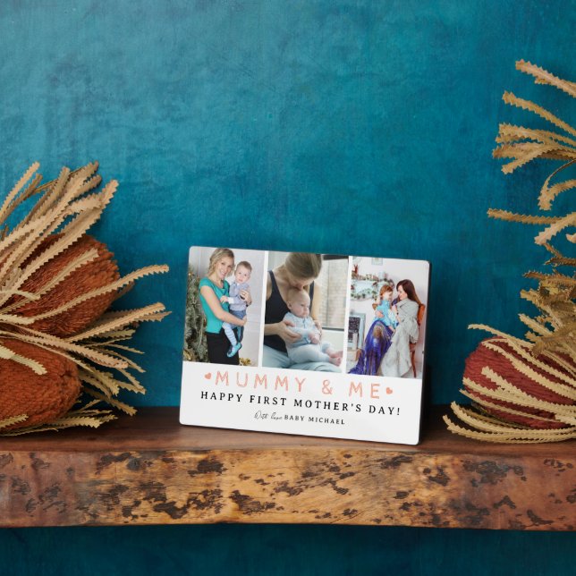 Cute 'Mummy & Me' Photo Collage | 1st Mother Plaque (Side)