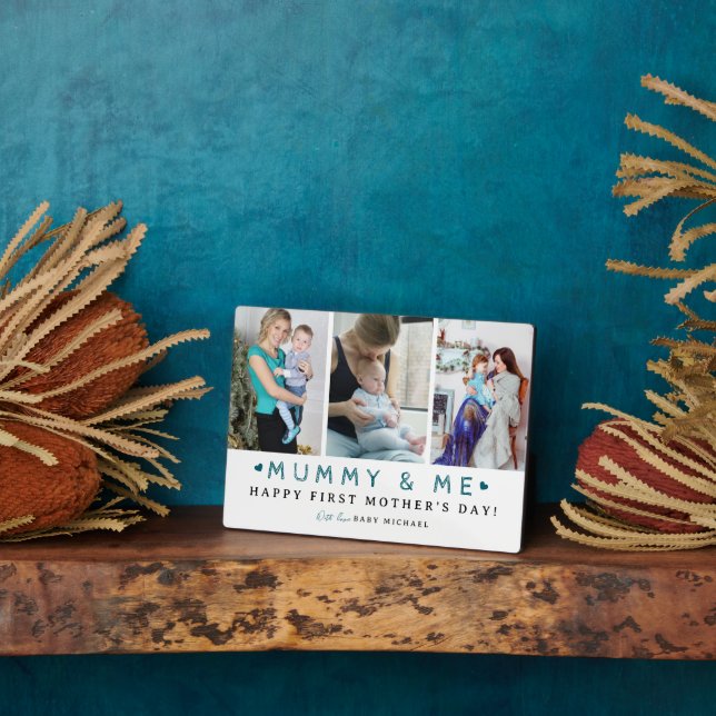 Cute 'Mummy & Me' Photo Collage | 1st Mother Plaque (Side)
