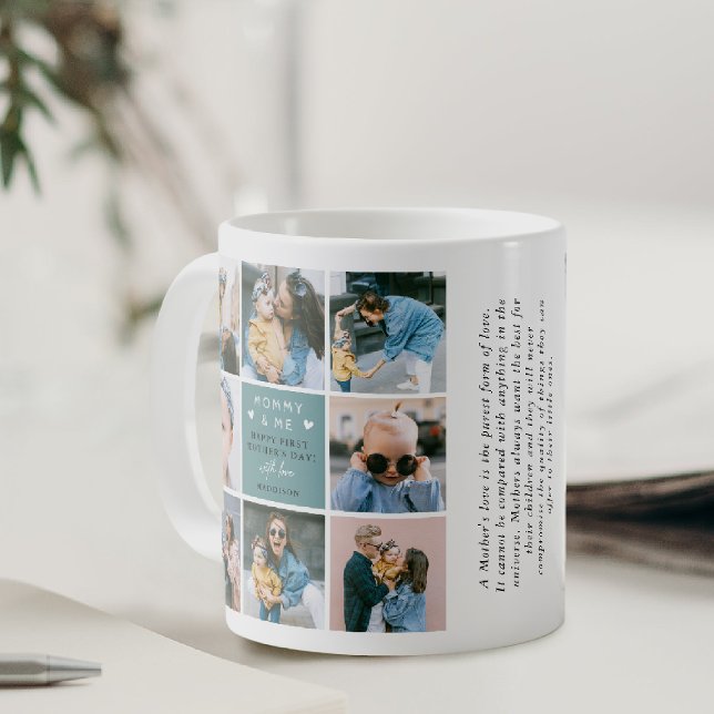 Cute 'Mummy & Me' Photo Collage 1st Mother's Day Coffee Mug (Creator Uploaded)