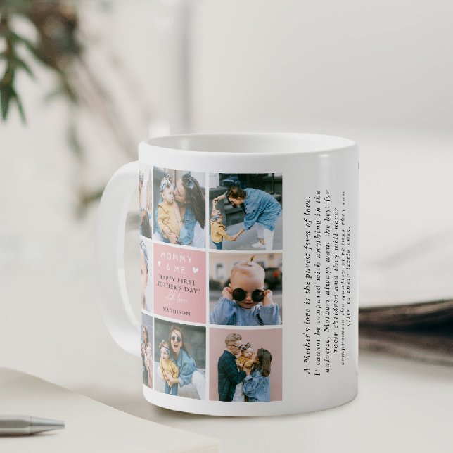 Cute 'Mummy & Me' Photo Collage 1st Mother's Day Coffee Mug (Creator Uploaded)