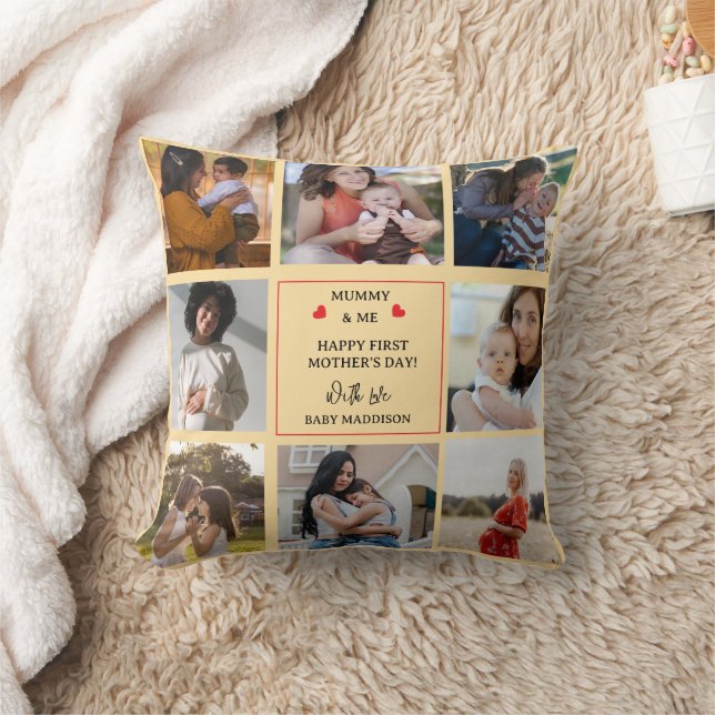 Cute 'Mummy & Me' Photo Collage 1st Mother's Day Cushion (Blanket)