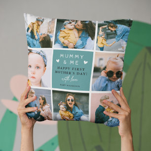 Cute 'Mummy & Me' Photo Collage 1st Mother's Day Cushion