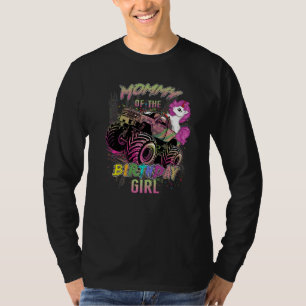 Cute Mummy Of A Monster Truck Girl Birthday Girl U T-Shirt
