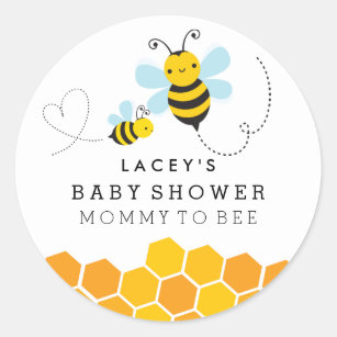 Cute Mummy To Bee Baby Shower Sticker