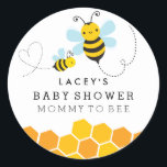 Cute Mummy To Bee Baby Shower Sticker<br><div class="desc">Matching Mummy To Be collection in the Little Bayleigh store!</div>