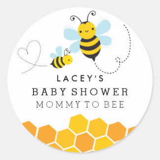 Cute Mummy To Bee Baby Shower Sticker