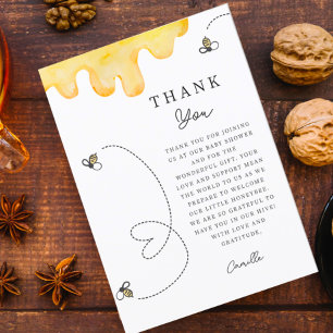 Cute Mummy-to-Bee Baby Shower Thank You Card