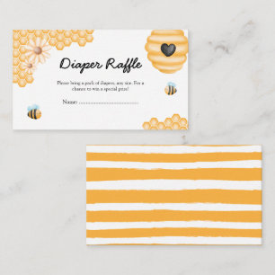 Cute Mummy-to-Bee Summer Diaper Raffle Enclosure Card