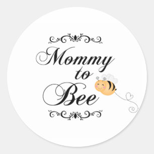Cute mummy to bee swirls sticker