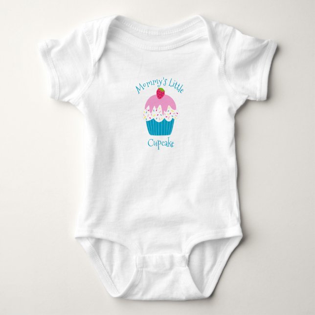 Cute Mummy's Little Cupcake Baby's  Baby Bodysuit (Front)