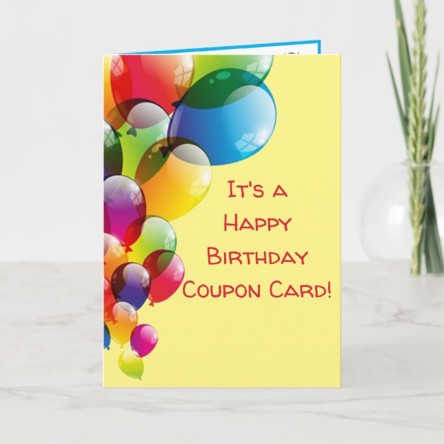 Cute Mum's Birthday  Coupon Card (Front)