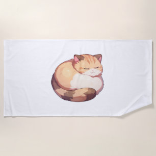 Cute Munchkin Cat Sleeping Classic T-Shirt Beach Towel