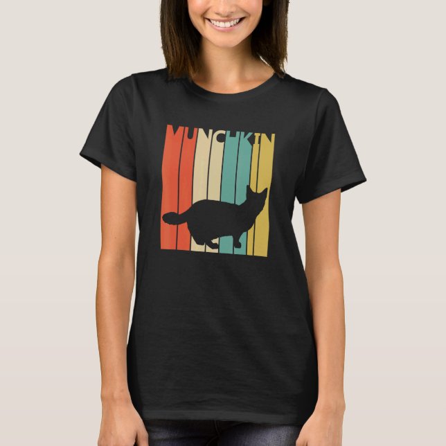 Cute Munchkin Cat T-Shirt (Front)