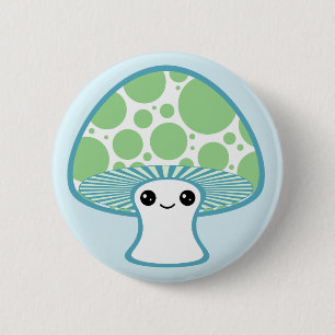 Cute Mushroom 6 Cm Round Badge