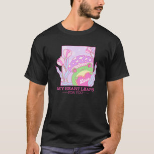 Cute Mushroom and Frog - My Heart Leaps For You T-Shirt