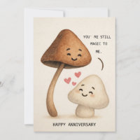 Cute mushroom anniversary card