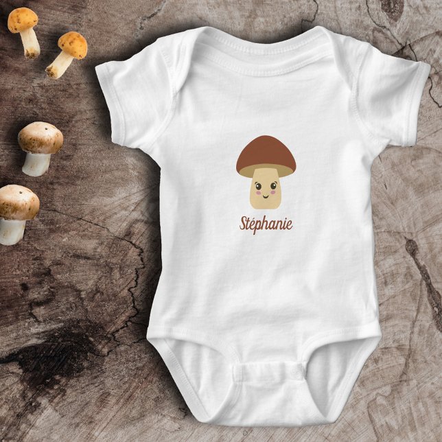 Cute Mushroom Baby Bodysuit (Cute Mushroom Baby Bodysuit)