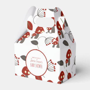 Cute Mushroom Baby Shower Garden Forest Thank You Favour Box