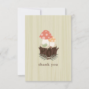 Cute Mushroom Baby Shower Thank You Card