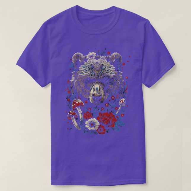 Cute Mushroom  Bear T-Shirt (Design Front)