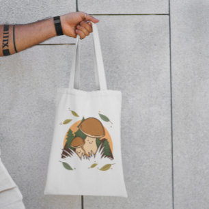 Cute Mushroom Characters Tote Bag