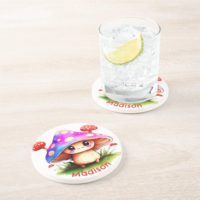 Cute Mushroom Coaster (Side)