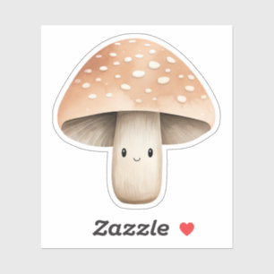 Cute Mushroom Custom-Cut Vinyl Stickers