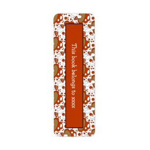 Cute Mushroom Doodle Booklabel Design