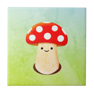 Cute Mushroom Drawing Tile